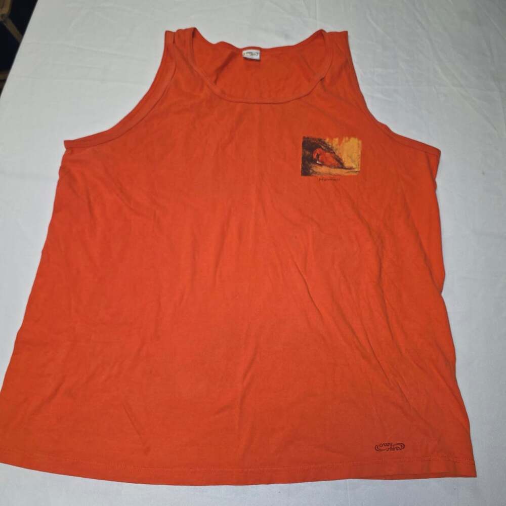 Crazy Shirts Hawaii Surf Wave Orange Tank Top Men's XXL